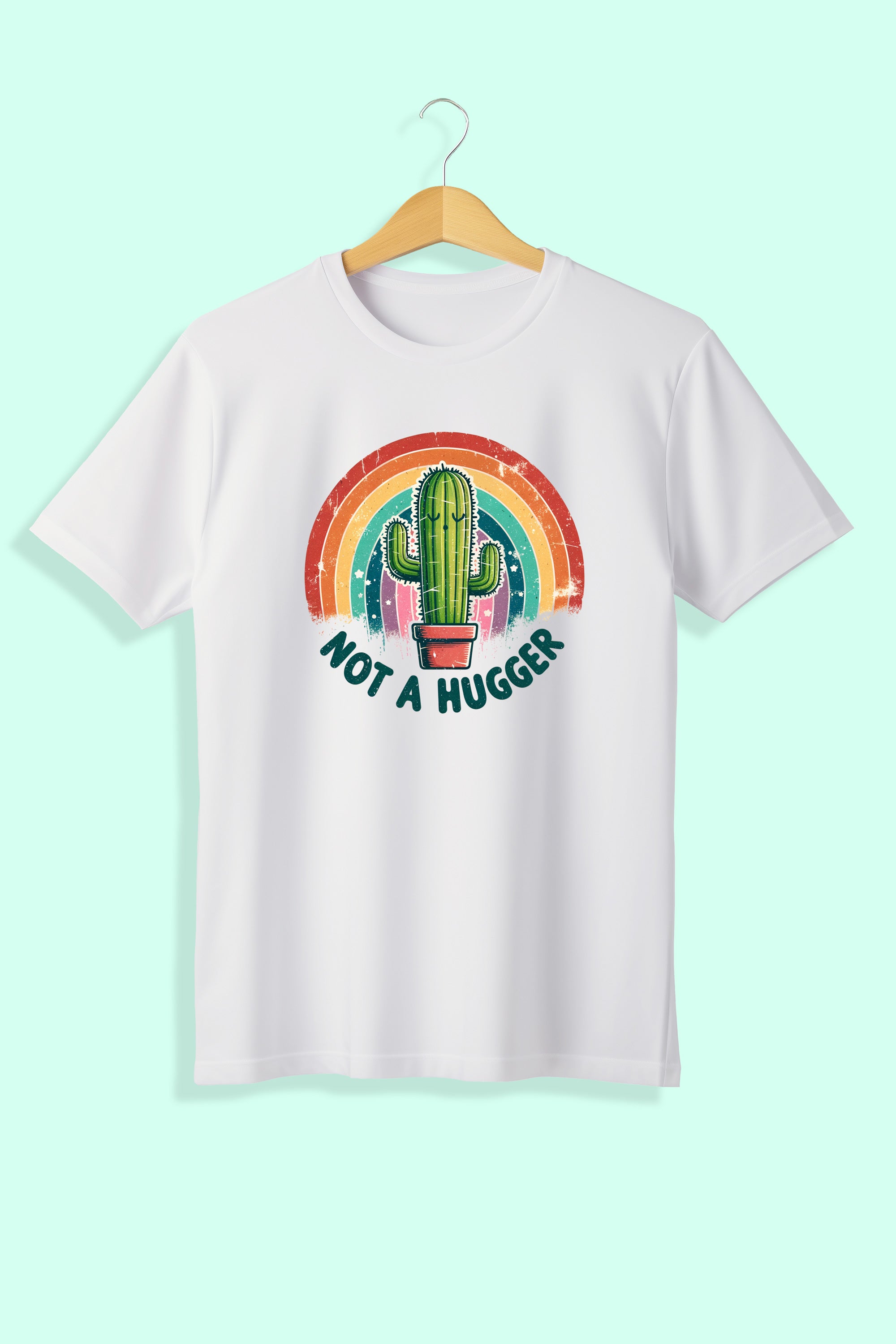 Tricou unisex (alb), Not a hugger