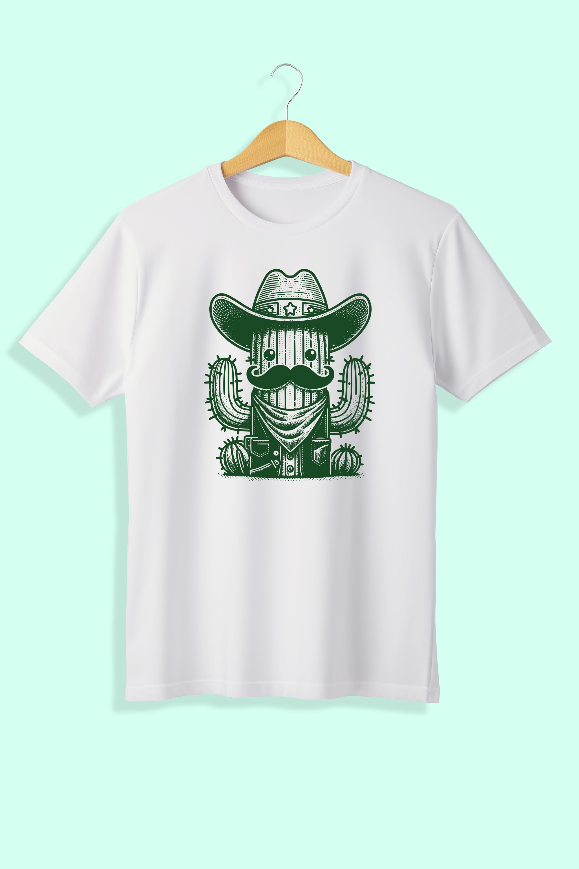 Tricou unisex (alb), Señor Cactus