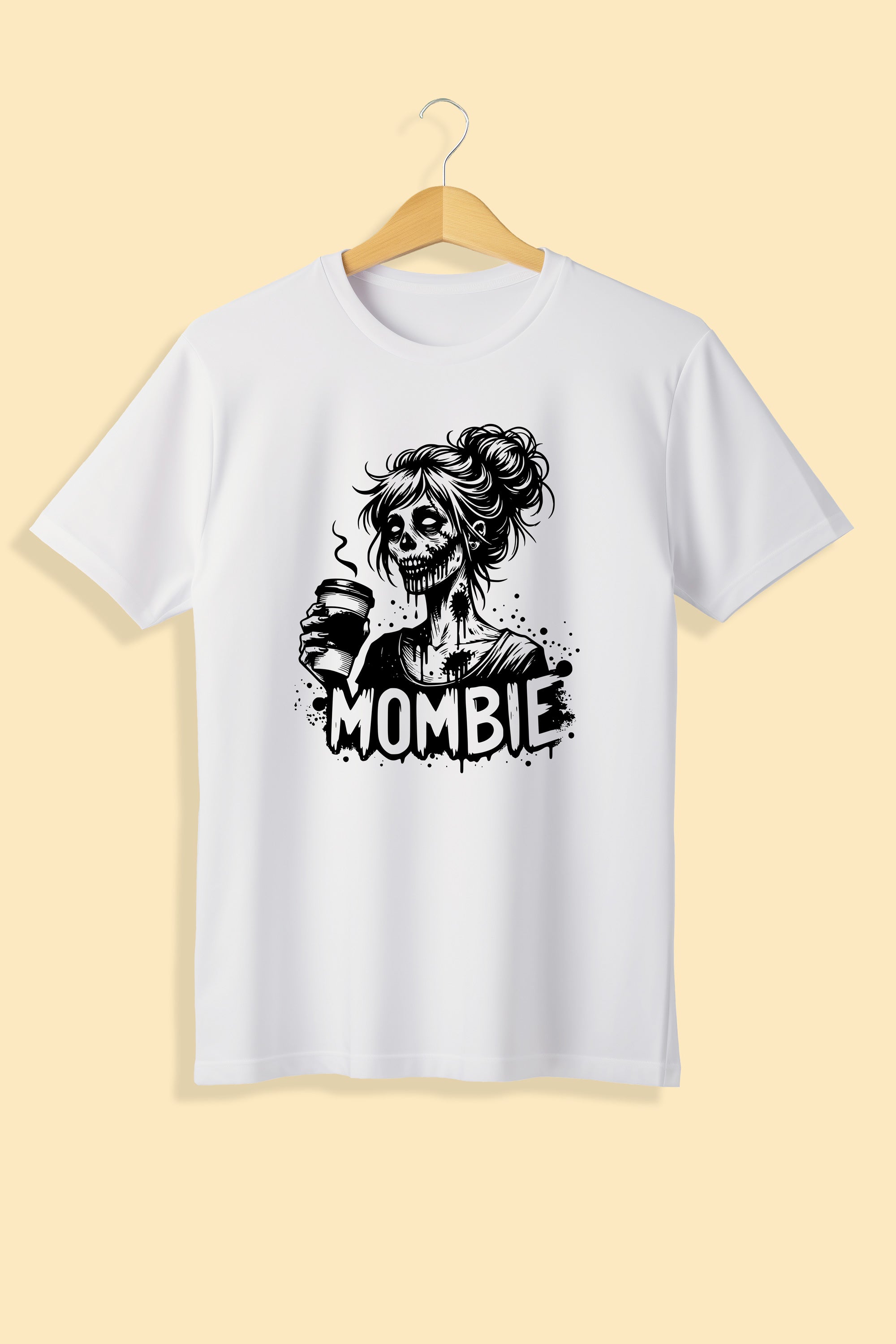 Tricou unisex (alb), Mombie