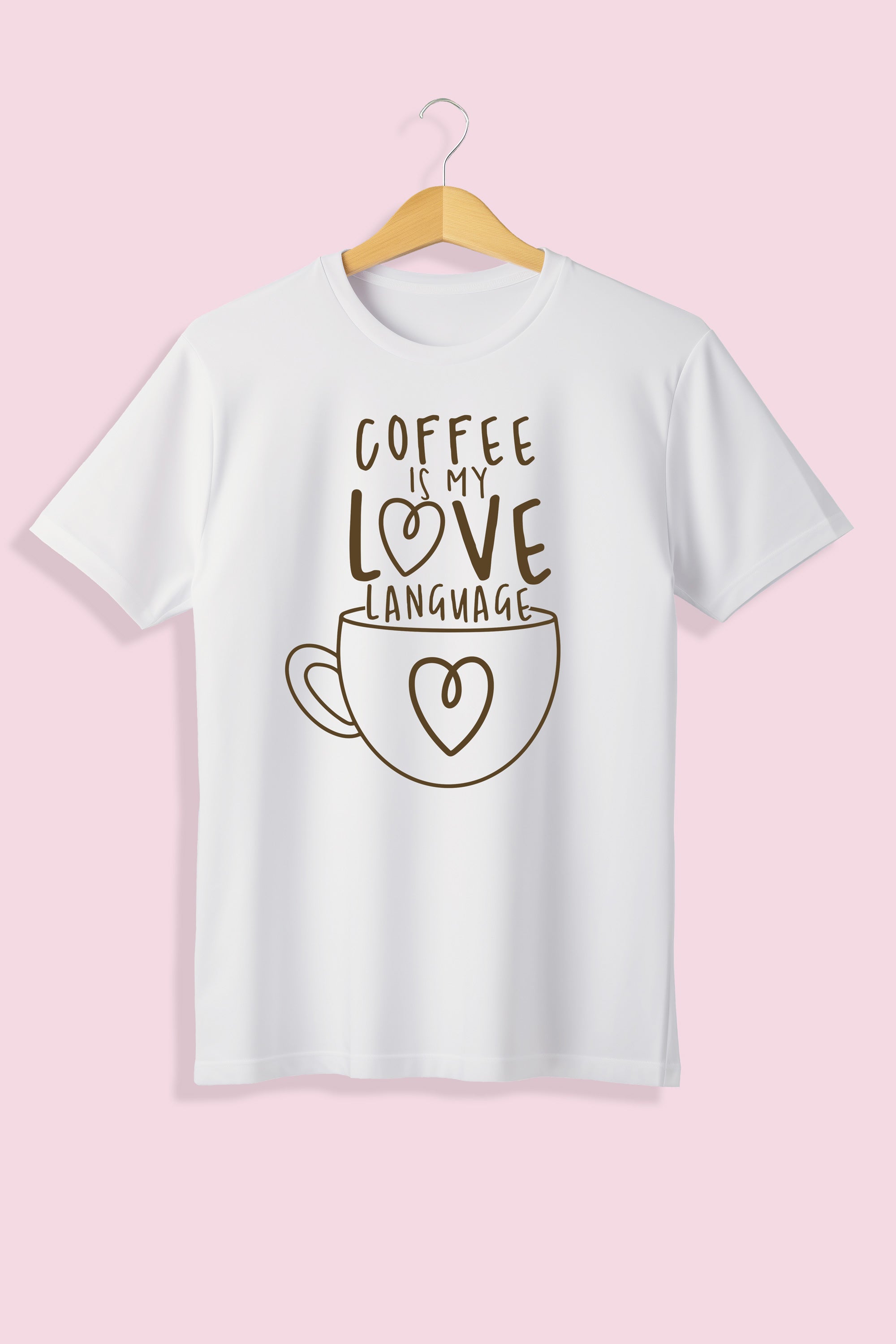 Tricou unisex (alb/negru), Coffee is my love language