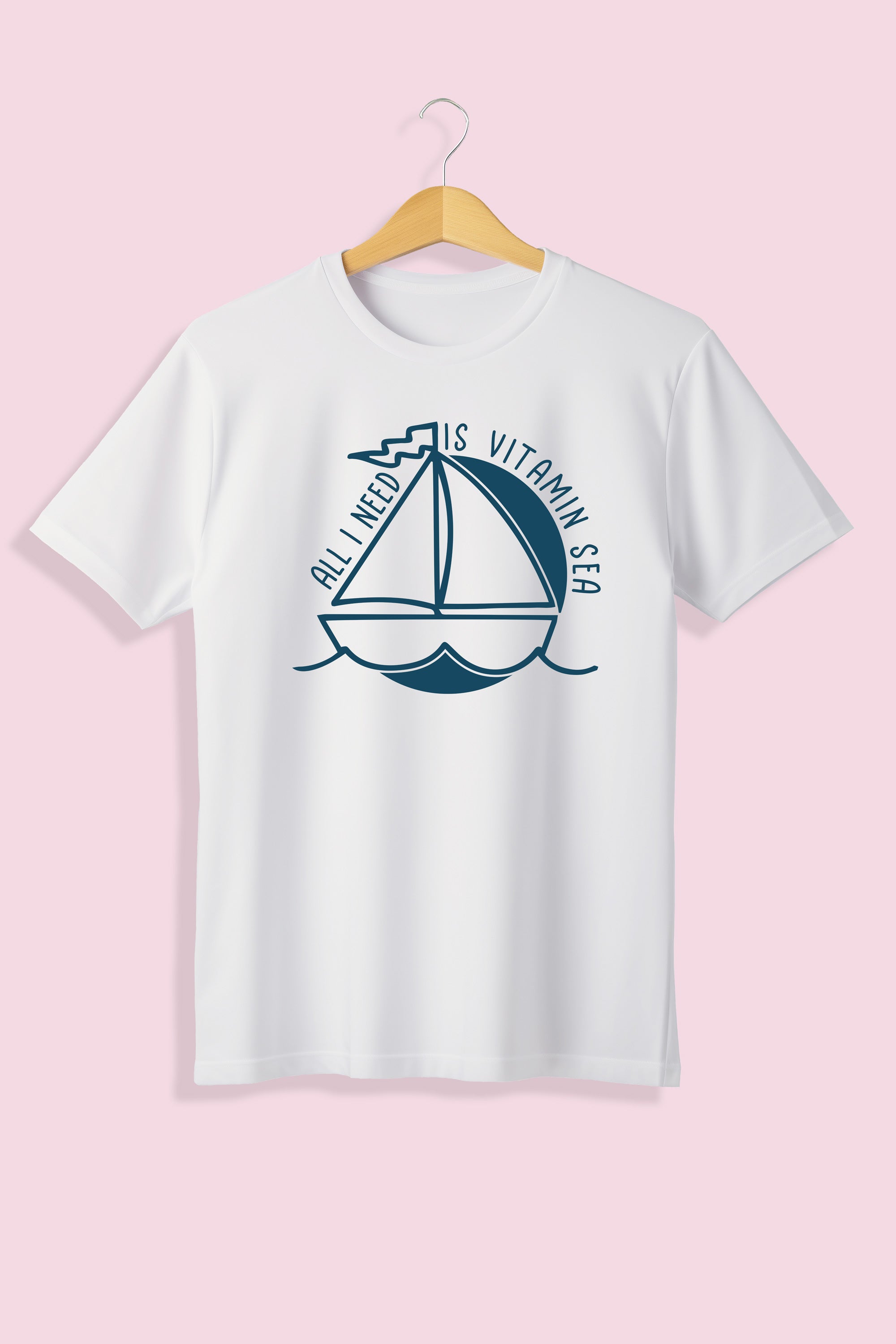 Tricou unisex (alb/negru), All I need is vitamin sea