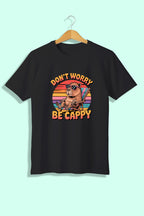 Tricou unisex (alb/negru), Don't worry, be cappy!