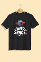 Tricou unisex (alb/negru), I need space