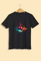 Tricou unisex (alb/negru), Guitar