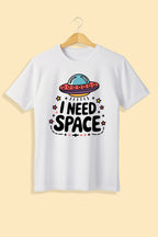 Tricou unisex (alb/negru), I need space