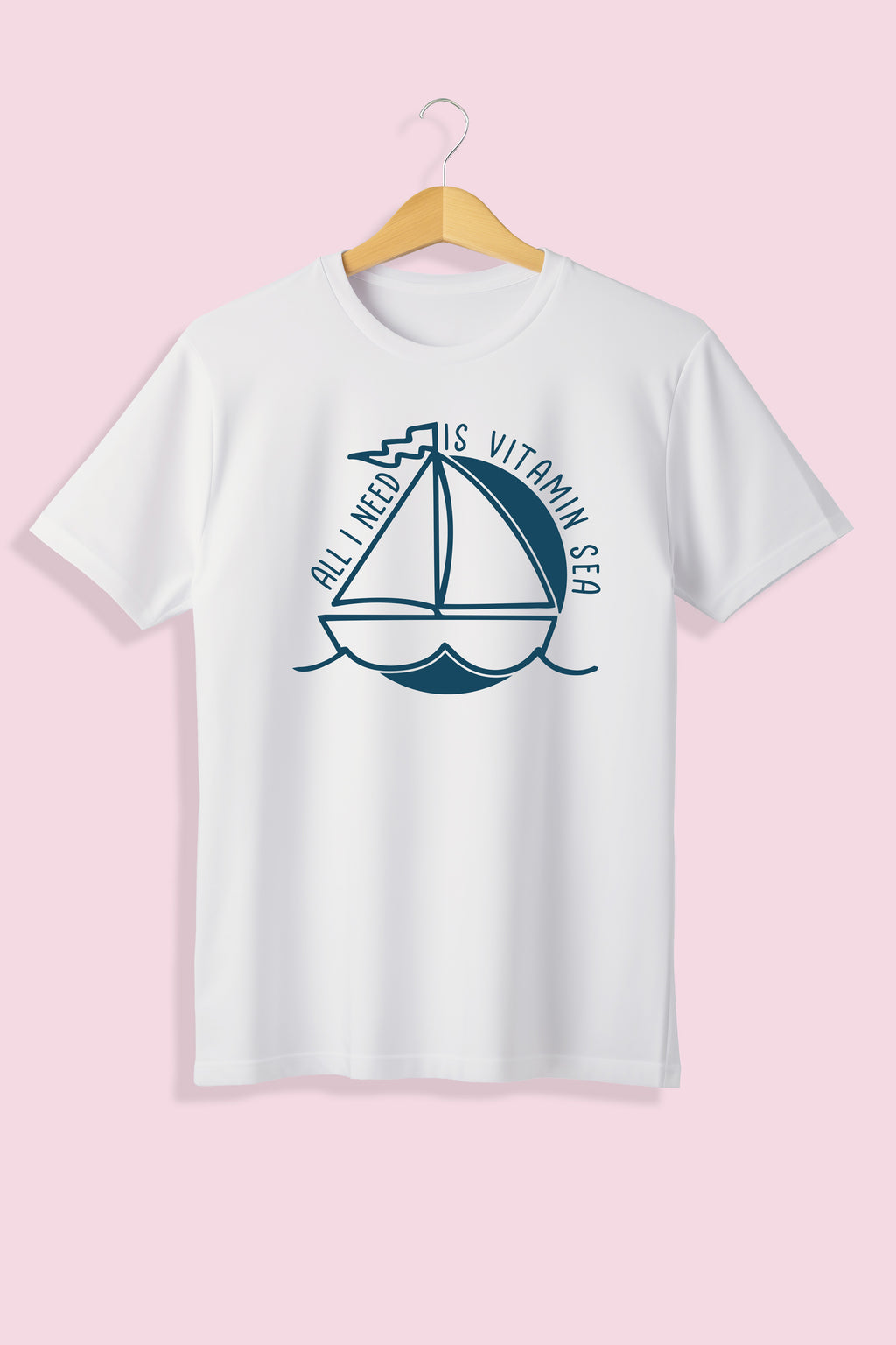 Tricou unisex (alb/negru), All I need is vitamin sea