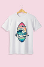 Tricou unisex (alb/negru), Catch the waves
