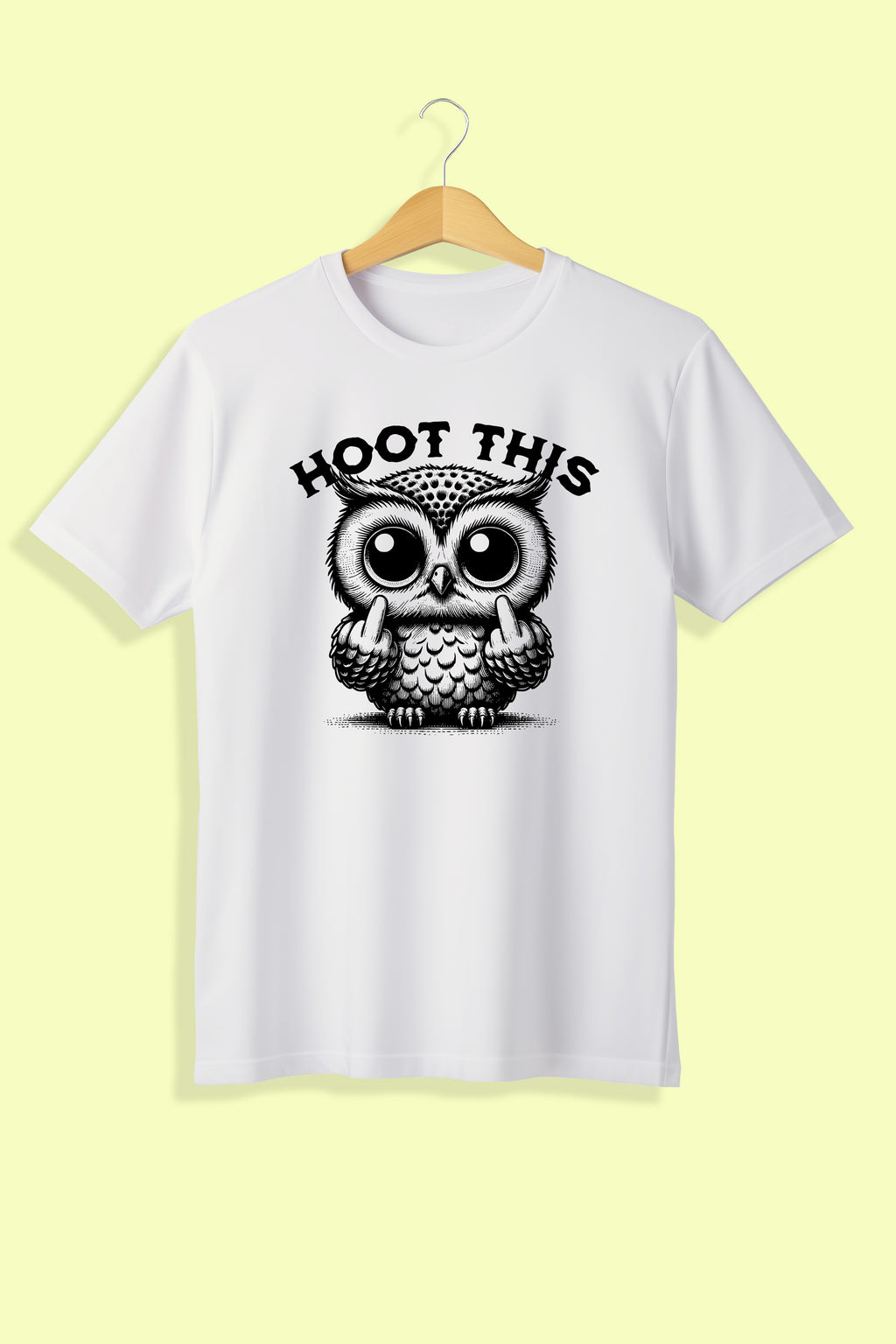 Tricou unisex (alb), Hoot this owl